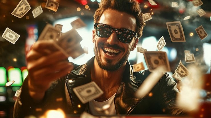 Texas Hold'em Bonus table layout with dealer and community cards